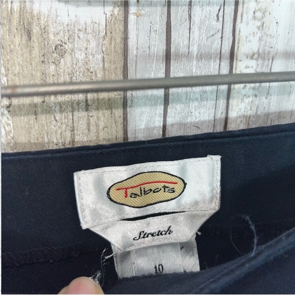 Talbots Black Embroidered Dot Cotton Vintage Pants - Picture 5 of 5